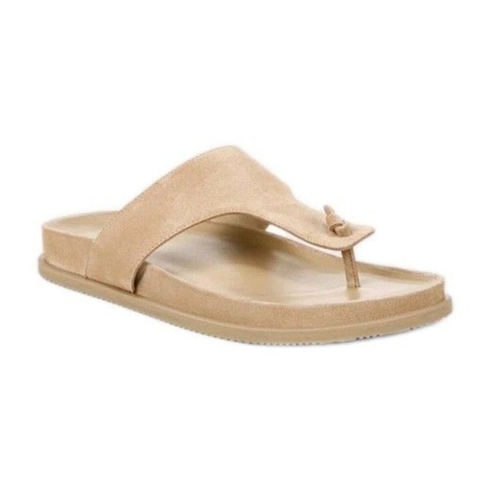 Vince Diego Suede Thong Sandals - Sandtrail Beige Men's Size 10.5M